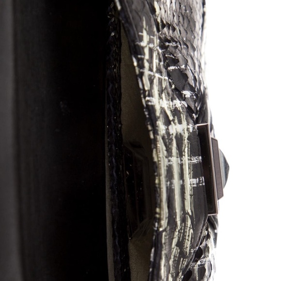 KARA ROSS Embossed Leather Clutch - Picture 5 of 5